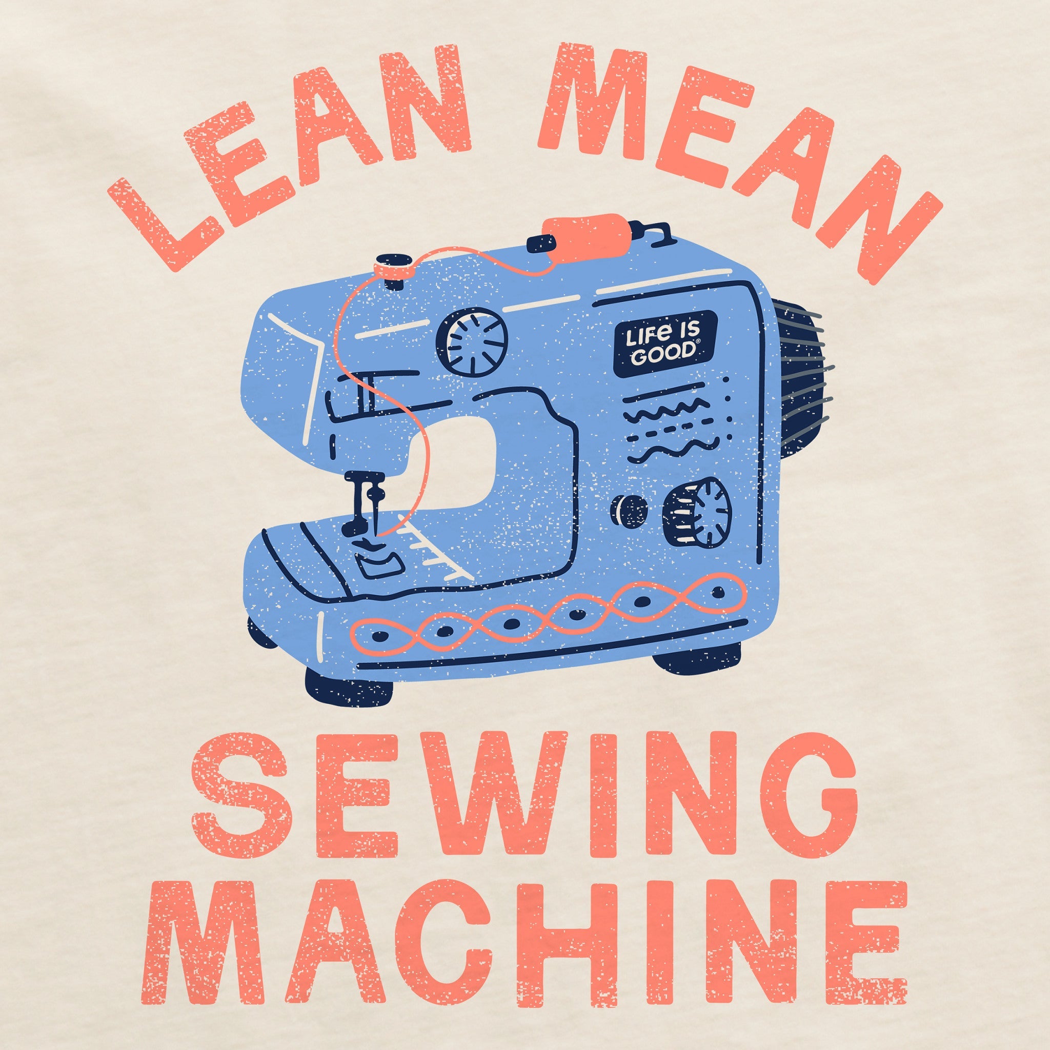 Women's Lean Mean Sewing Machine Short Sleeve Crusher Boxy Tee