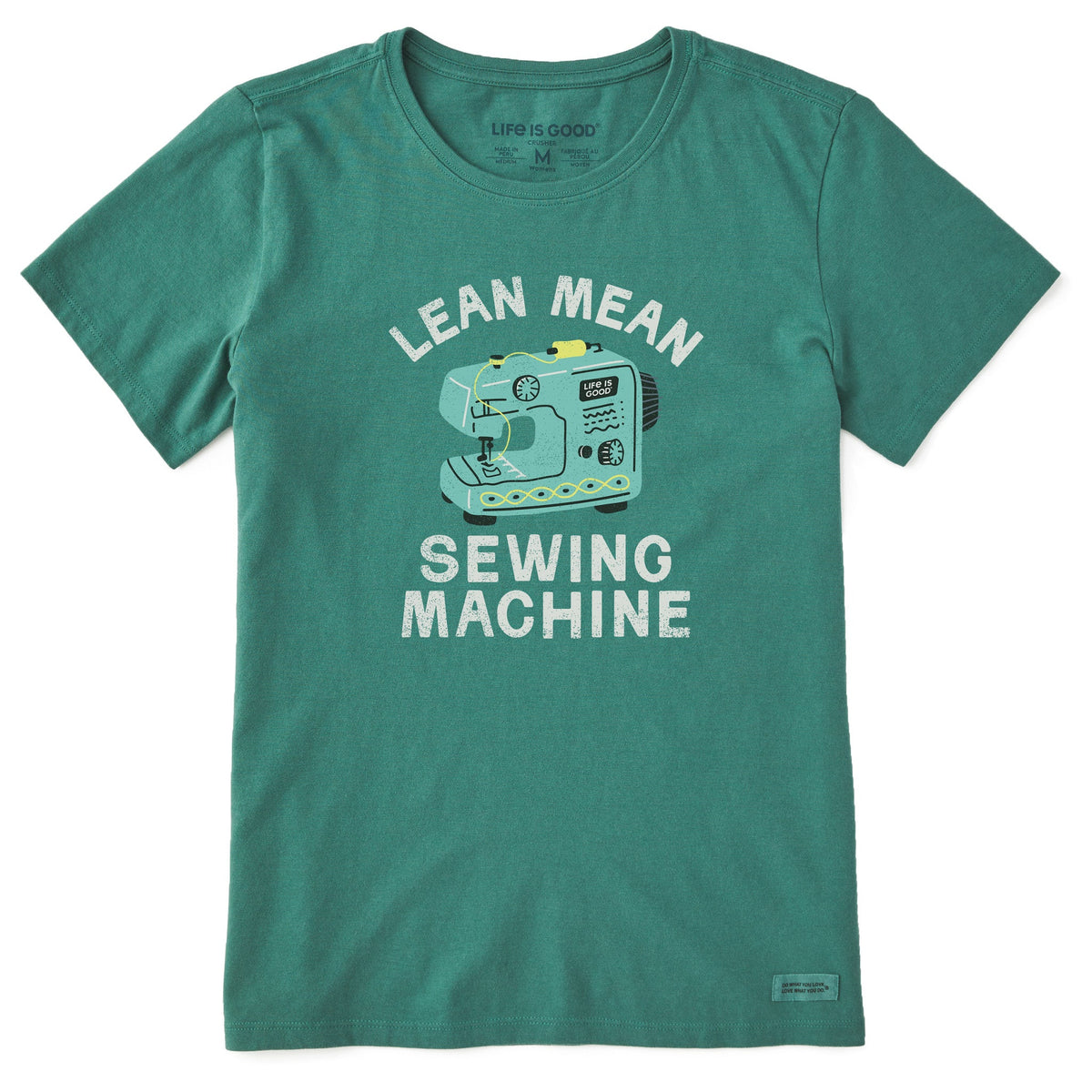 Women's Lean Mean Sewing Machine Short Sleeve Crusher Tee