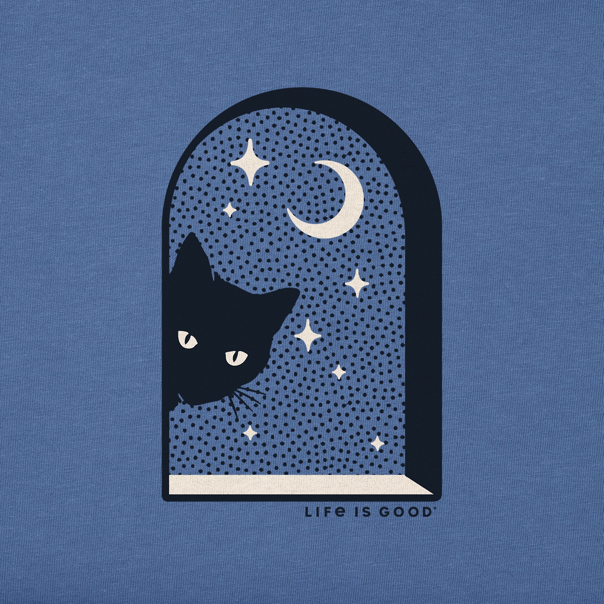 Kids Cat in Window Short Sleeve Crusher Tee