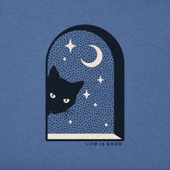 Kids Cat in Window Short Sleeve Crusher Tee