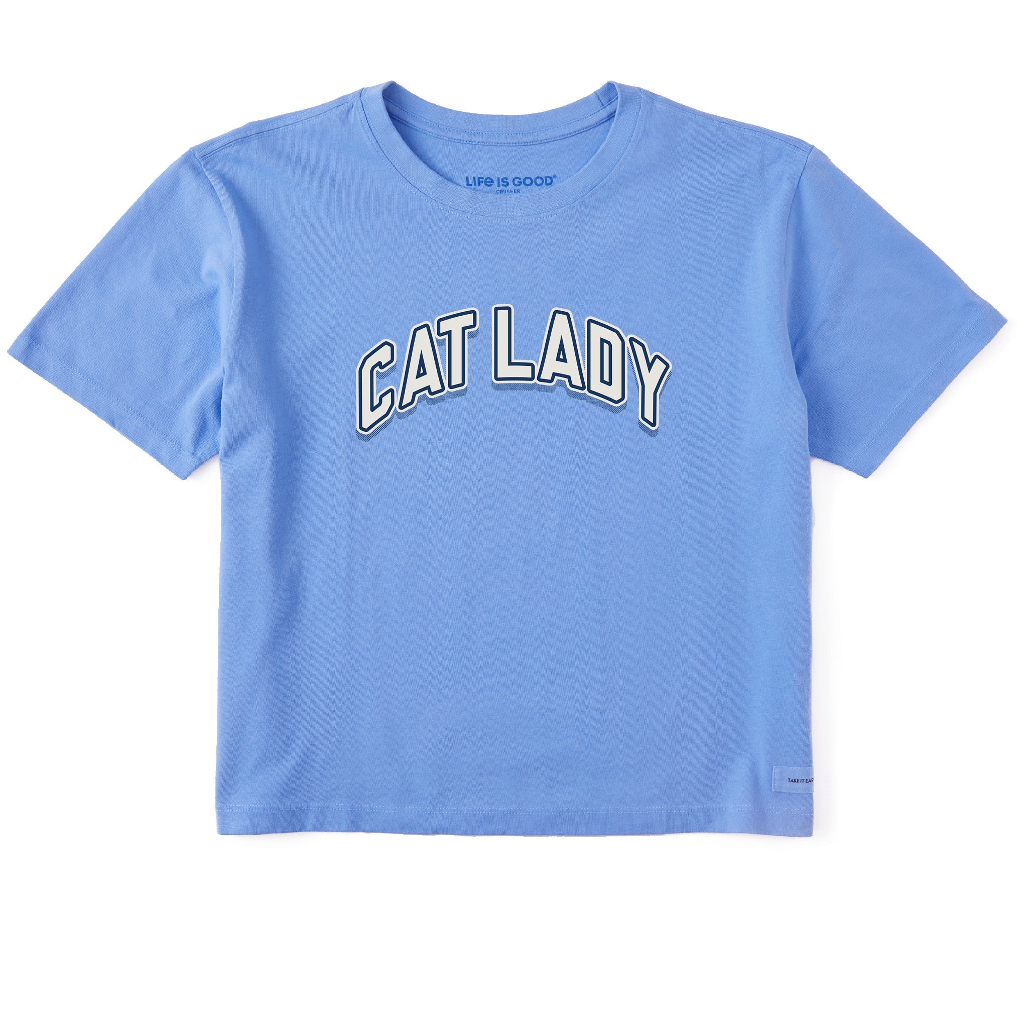 Women's Cat Lady Arch Short Sleeve Crusher Boxy Tee