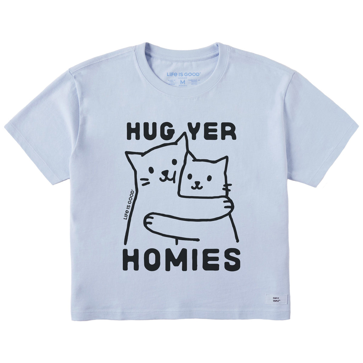 Women's Hug Yer Homies Cats Short Sleeve Crusher Boxy Tee