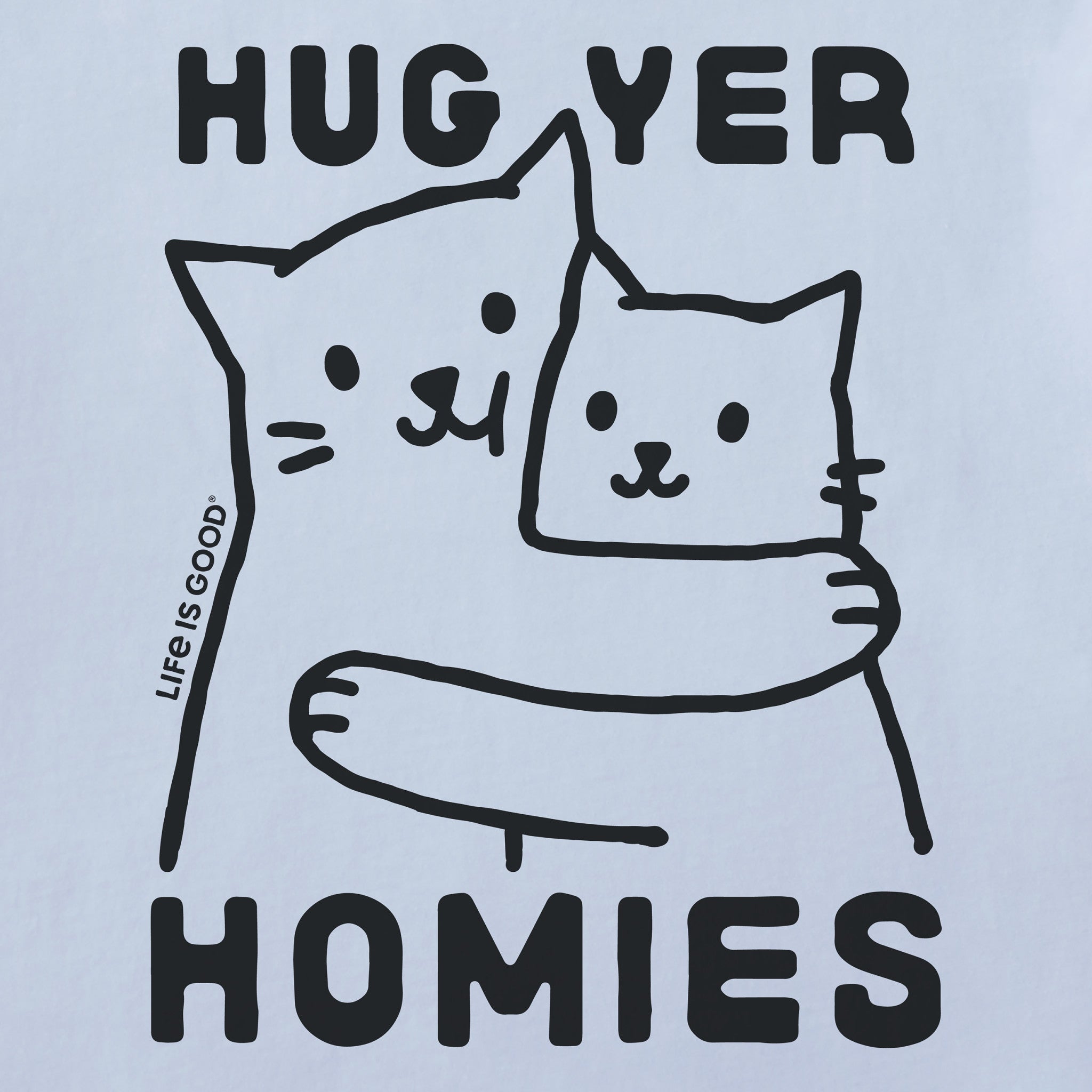 Women's Hug Yer Homies Cats Short Sleeve Crusher Boxy Tee