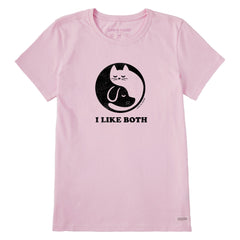 Women's I Like Both Cats and Dogs Short Sleeve Tee