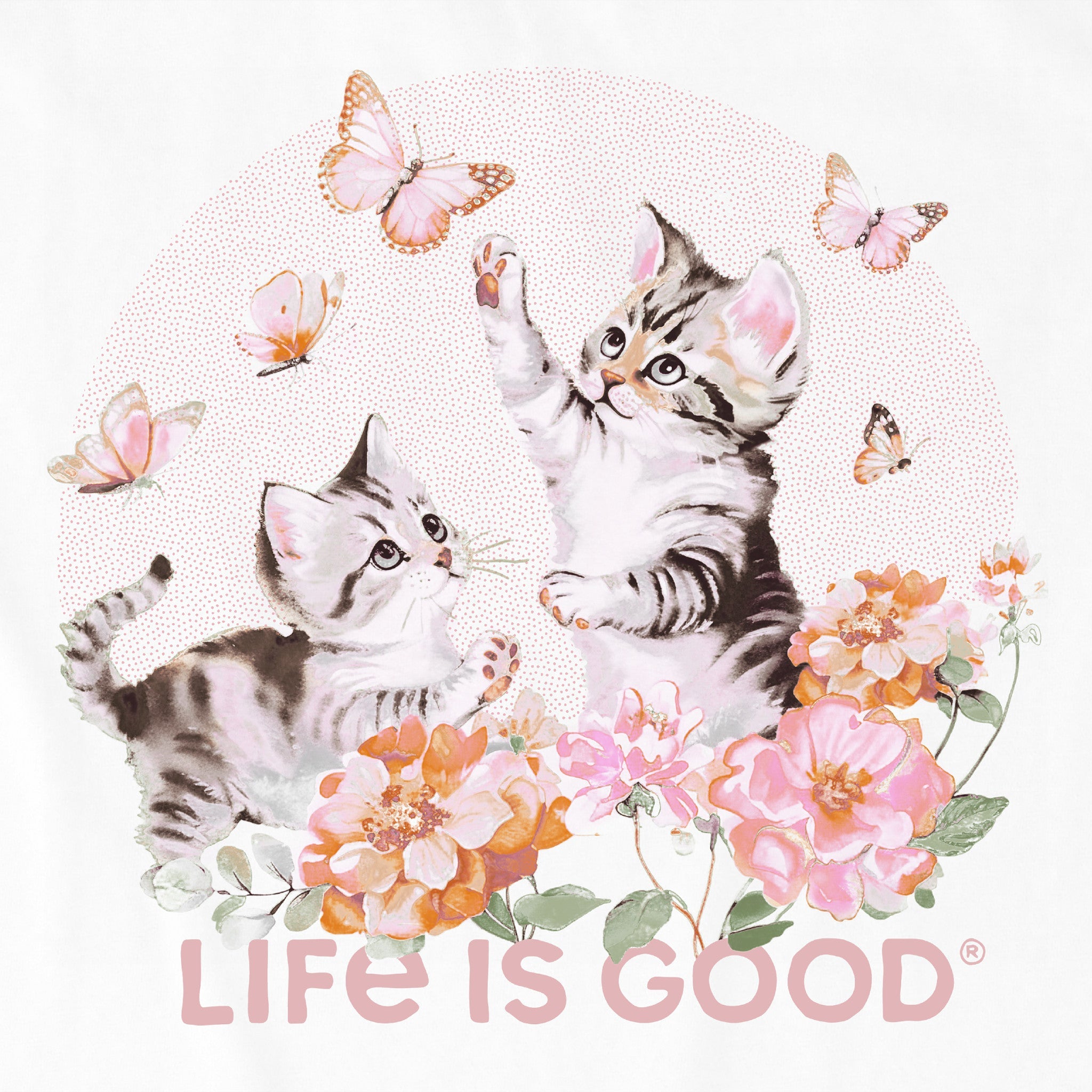 Women's Butterfly Kittens Short Sleeve Tee