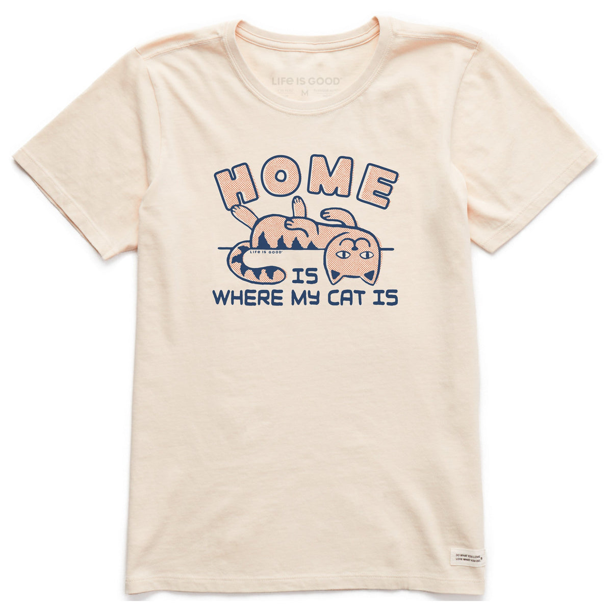 Women's Home is Where My Cat Is Short Sleeve Crusher Tee