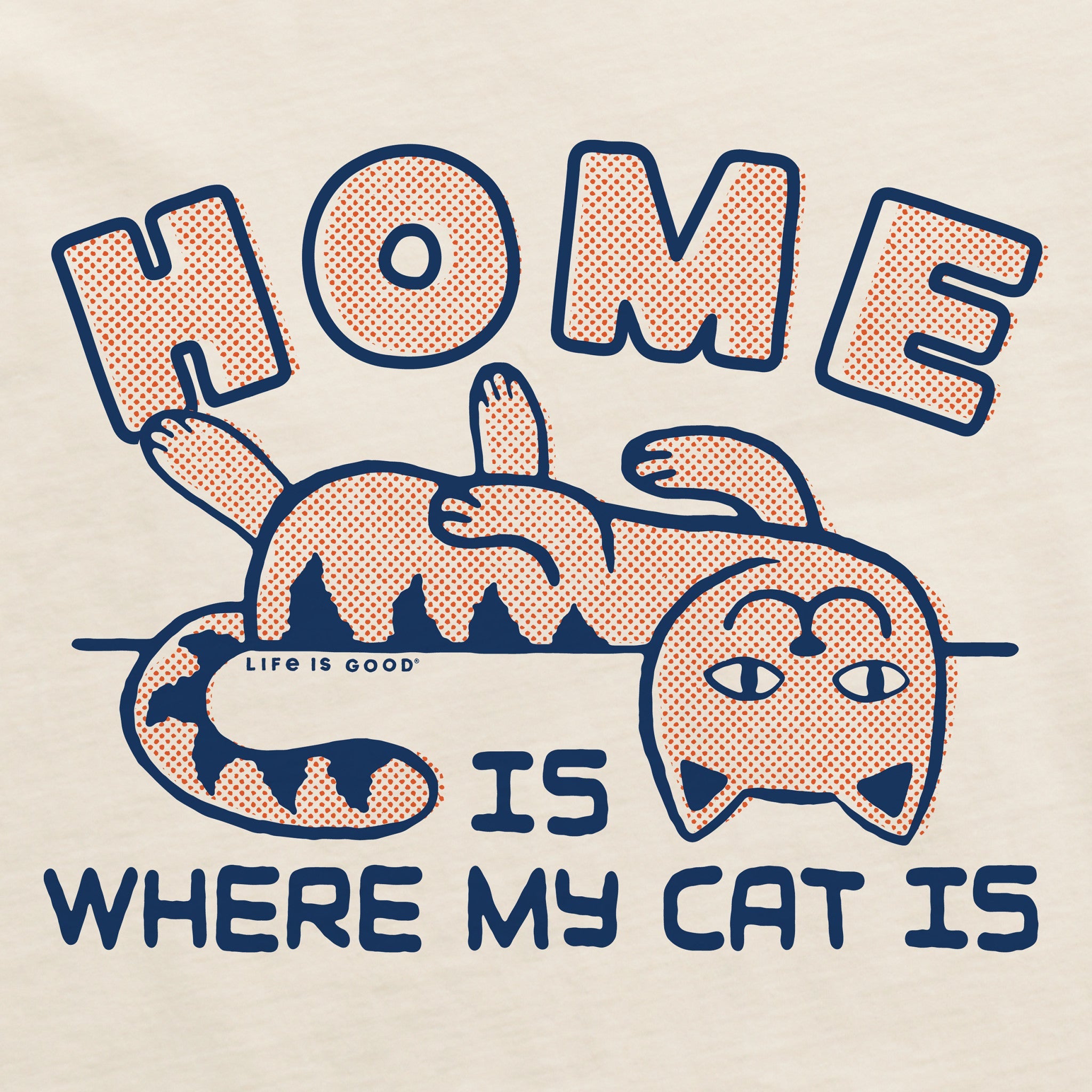 Women's Home is Where My Cat Is Short Sleeve Crusher Tee