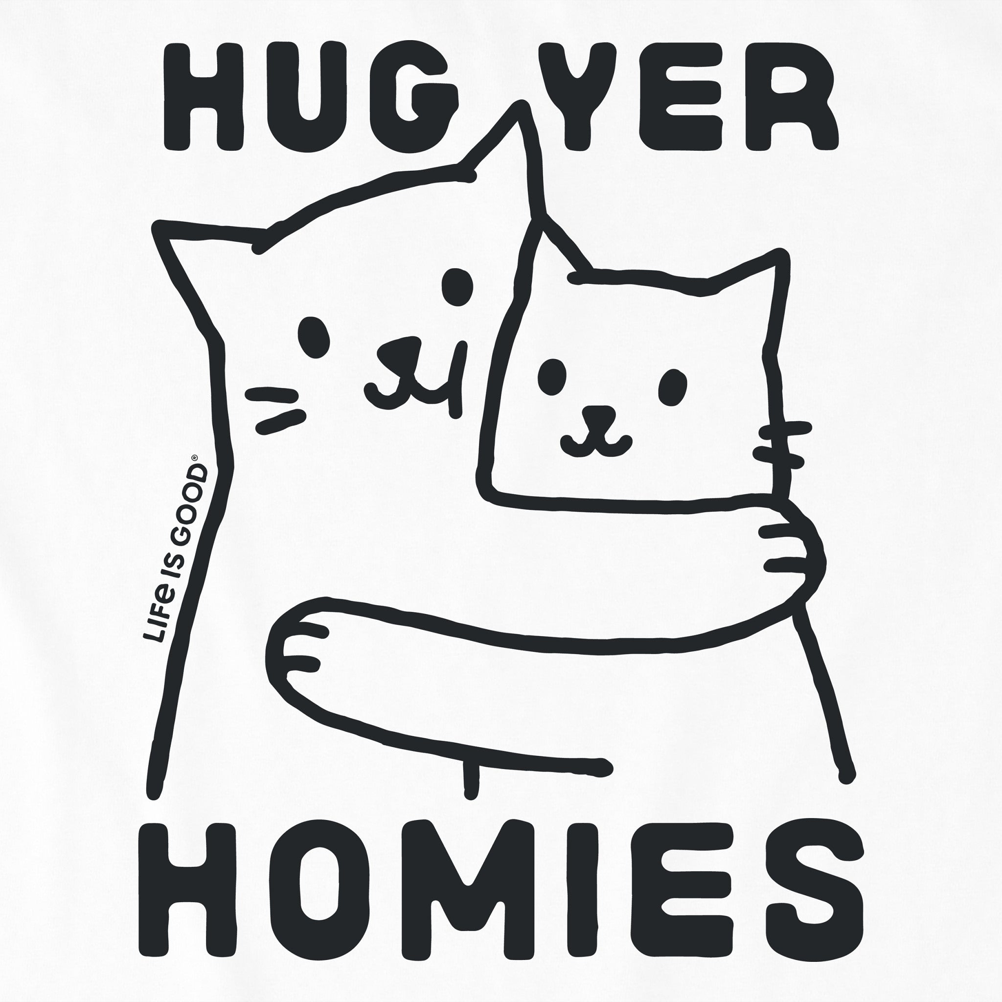 Women's Hug Yer Homies Cats Short Sleeve Tee