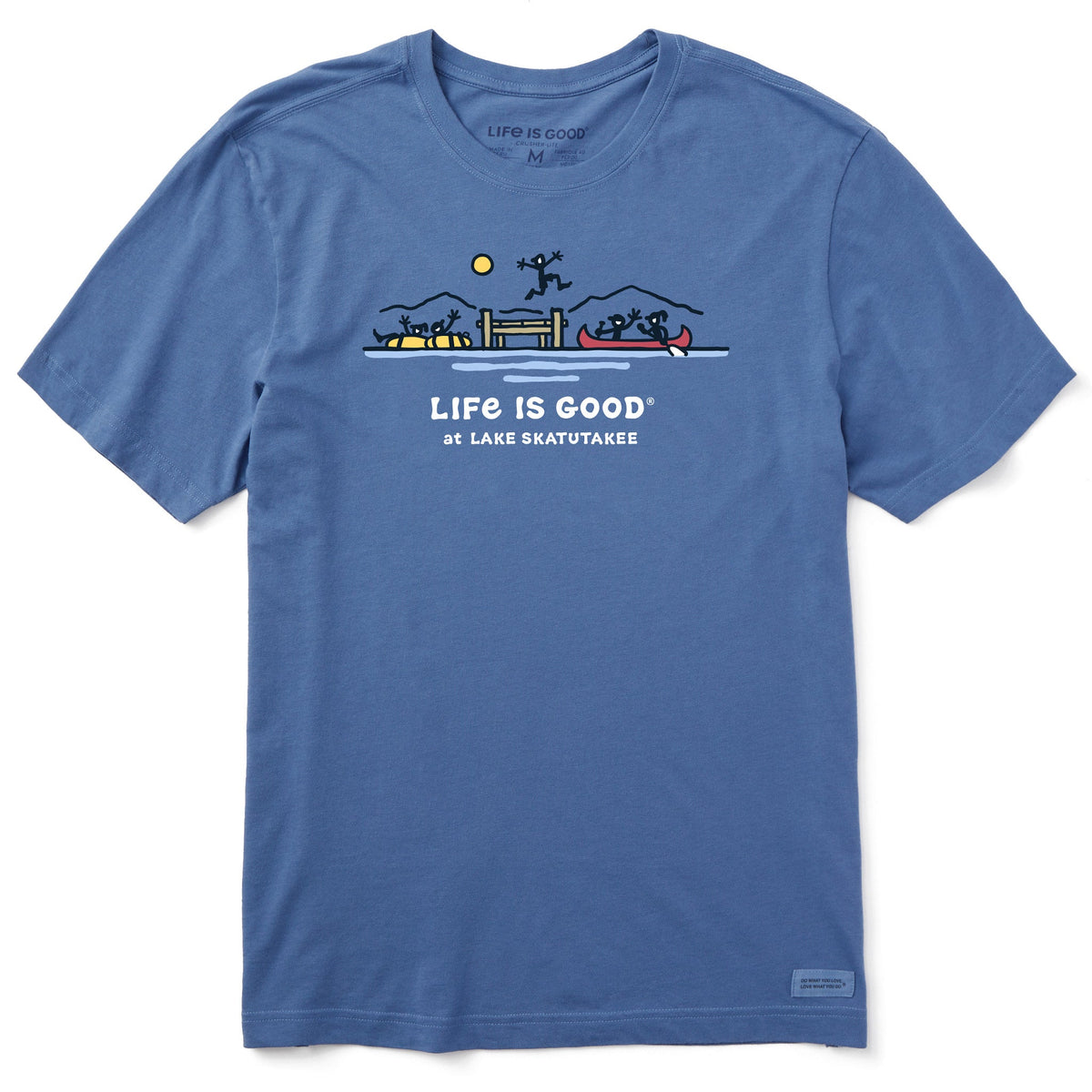Men's Life is Good at Lake Skatutakee Short Sleeve Crusher Tee