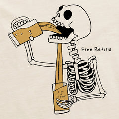 Women's Free Refills Skeleton Short Sleeve Crusher Boxy Tee
