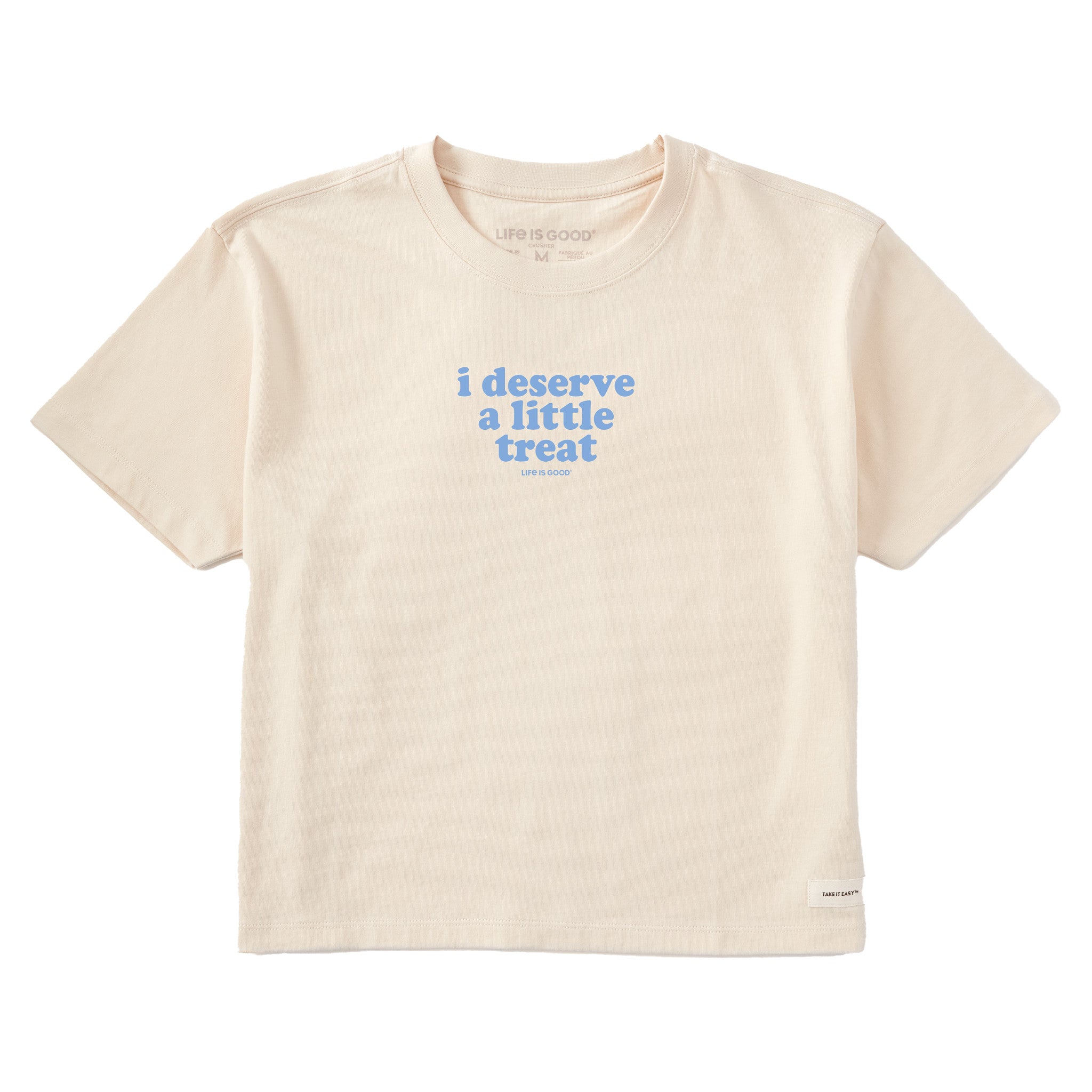 Women's I Deserve A Little Treat Short Sleeve Crusher Boxy Tee