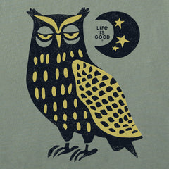 Women's Harvest Owl Short Sleeve Crusher Vee