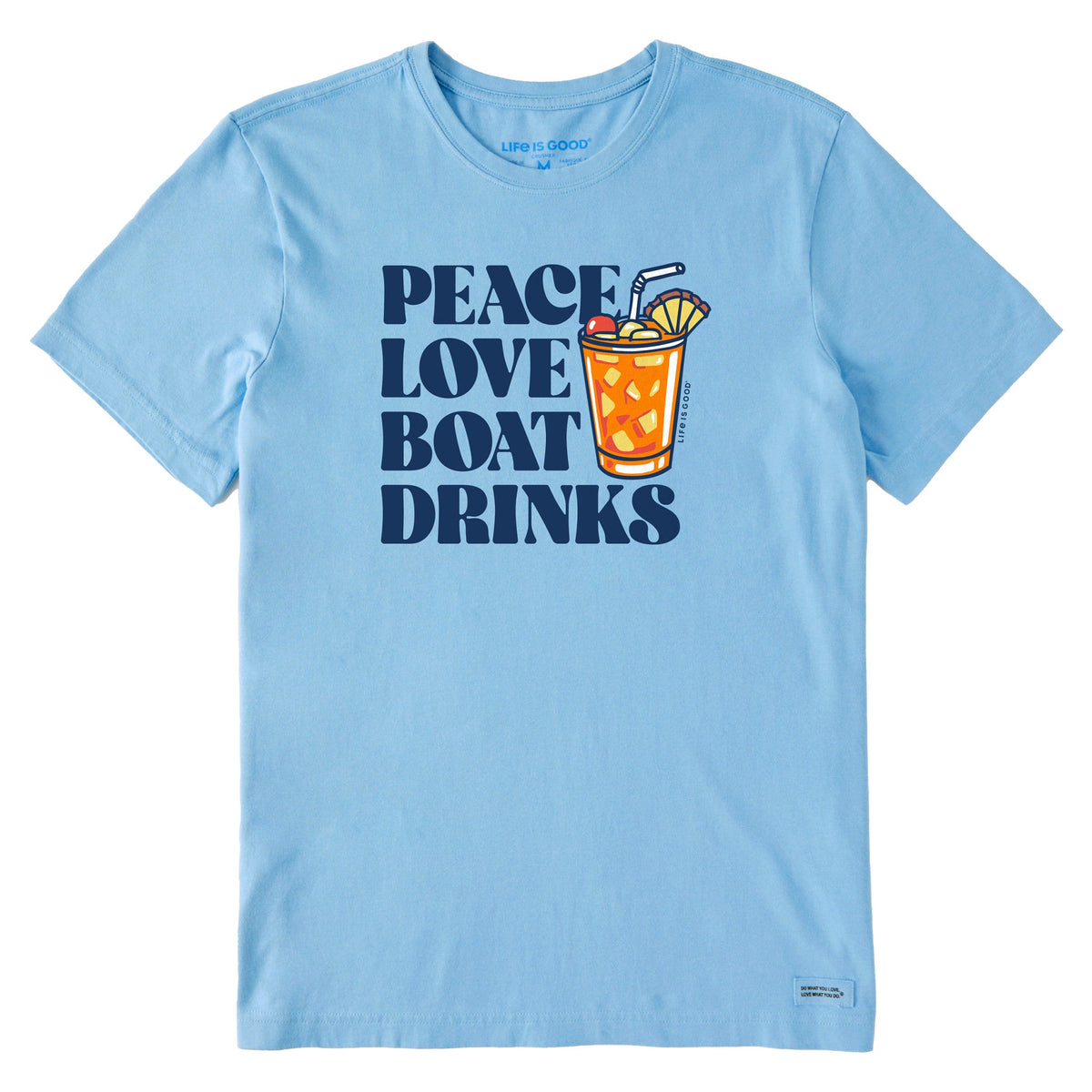 Men's Peace Love Boat Drinks Short Sleeve Tee