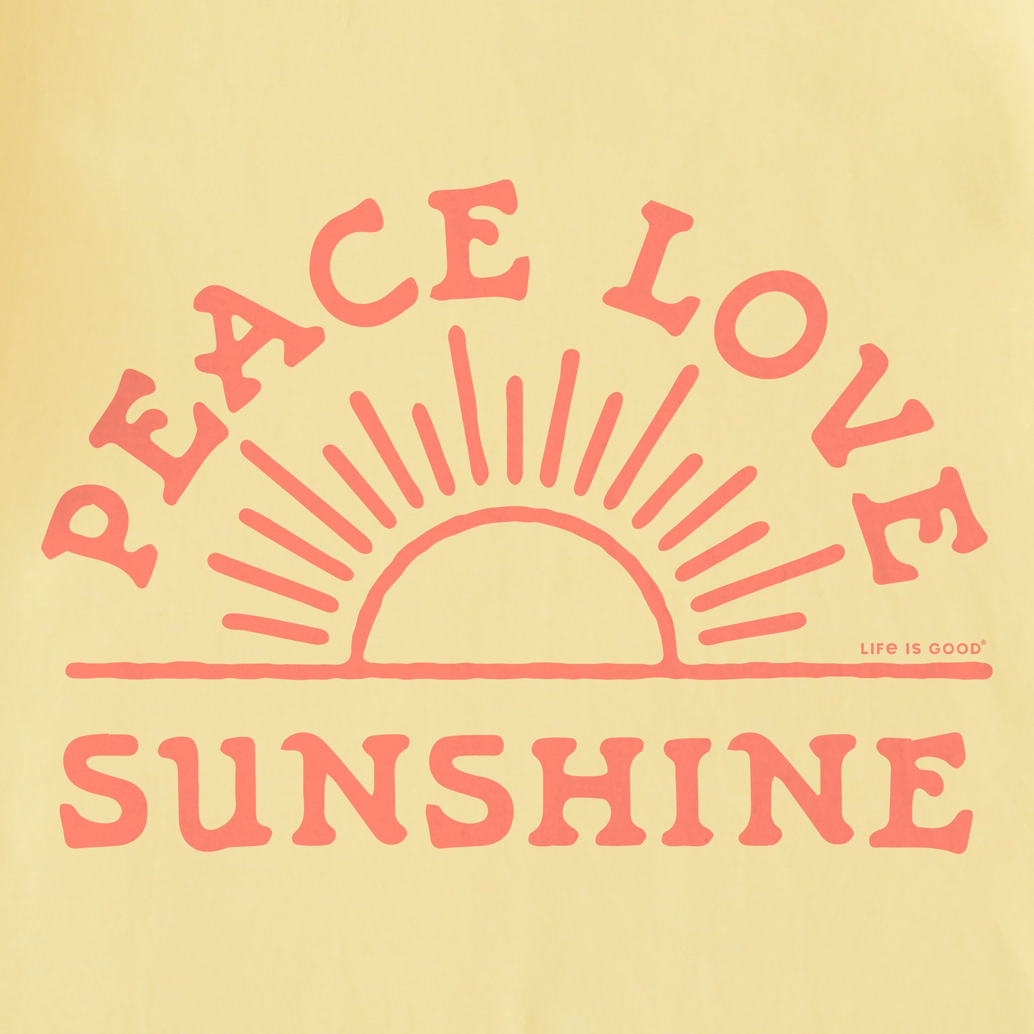 Kids Peace Love Sunshine Short Sleeve Crusher Tee
