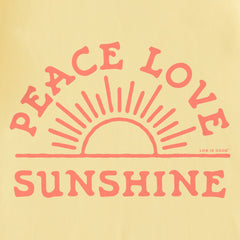 Kids Peace Love Sunshine Short Sleeve Crusher Tee