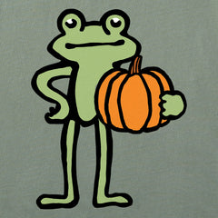 Women's Froggy Pumpkin Mini Long Sleeve Crusher Tee