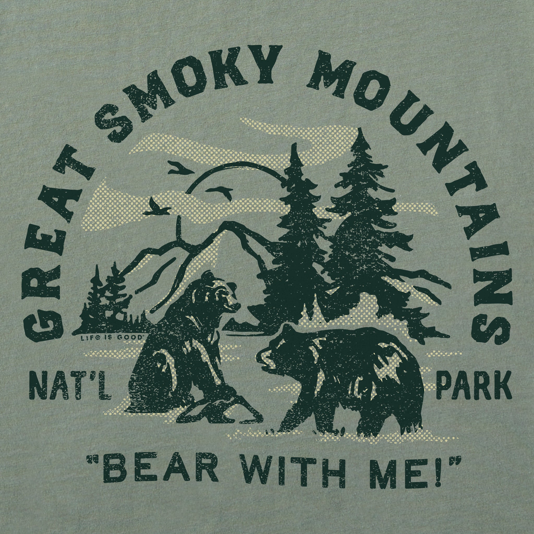 Women's Great Smoky Bear With Me Long Sleeve Crusher Boxy Tee