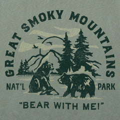 Women's Great Smoky Bear With Me Long Sleeve Crusher Boxy Tee
