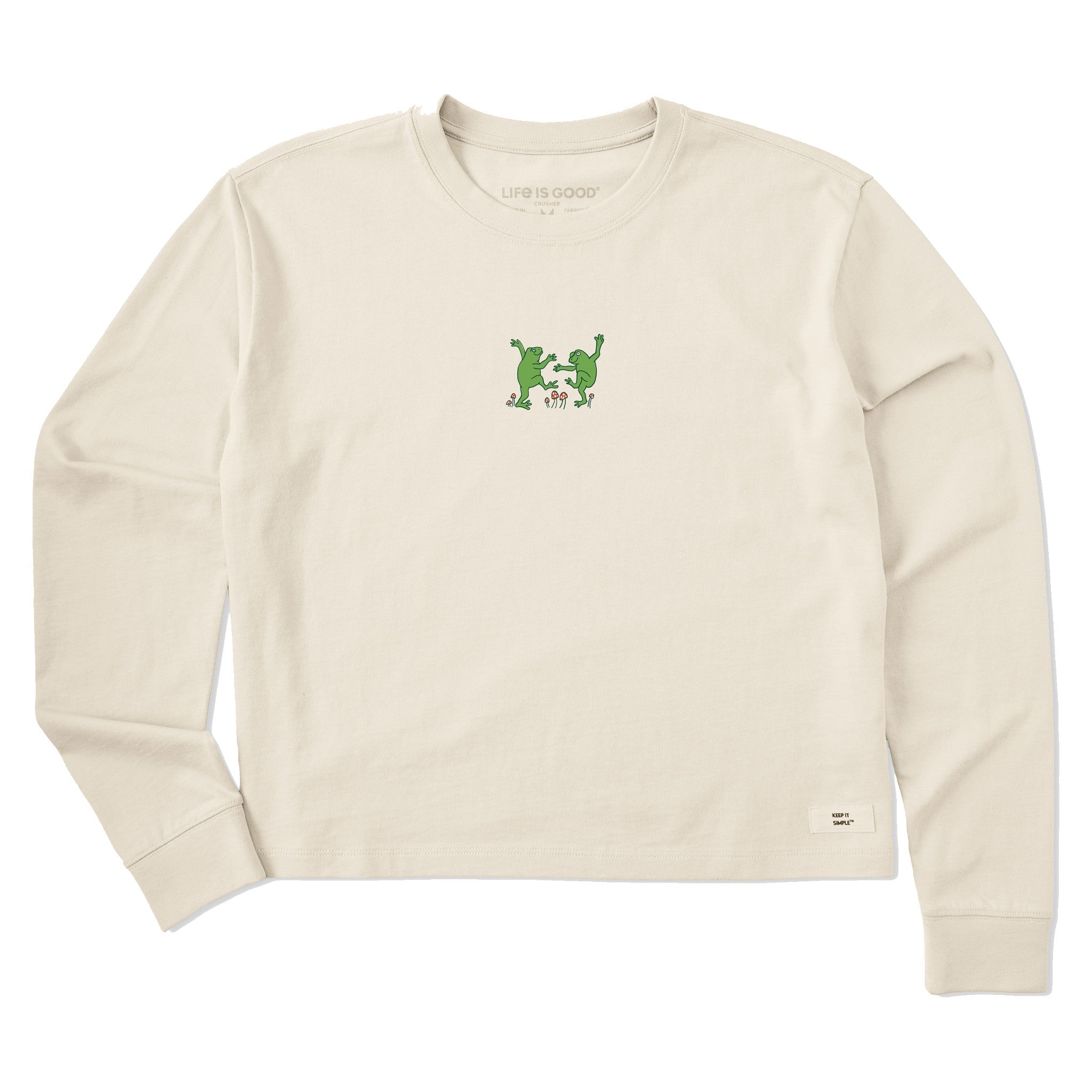 Women's Dancing Frogs Long Sleeve Crusher Boxy Tee