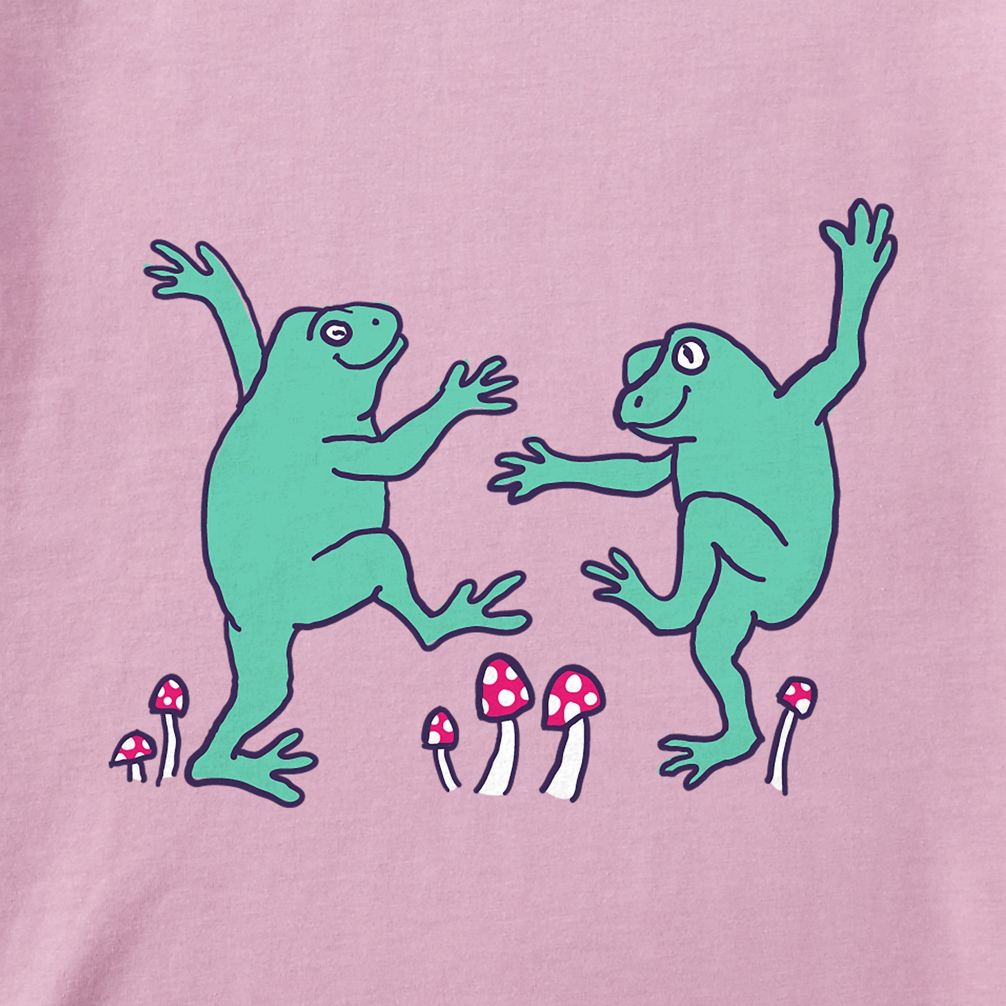 Women's Dancing Frogs Long Sleeve Crusher Boxy Tee