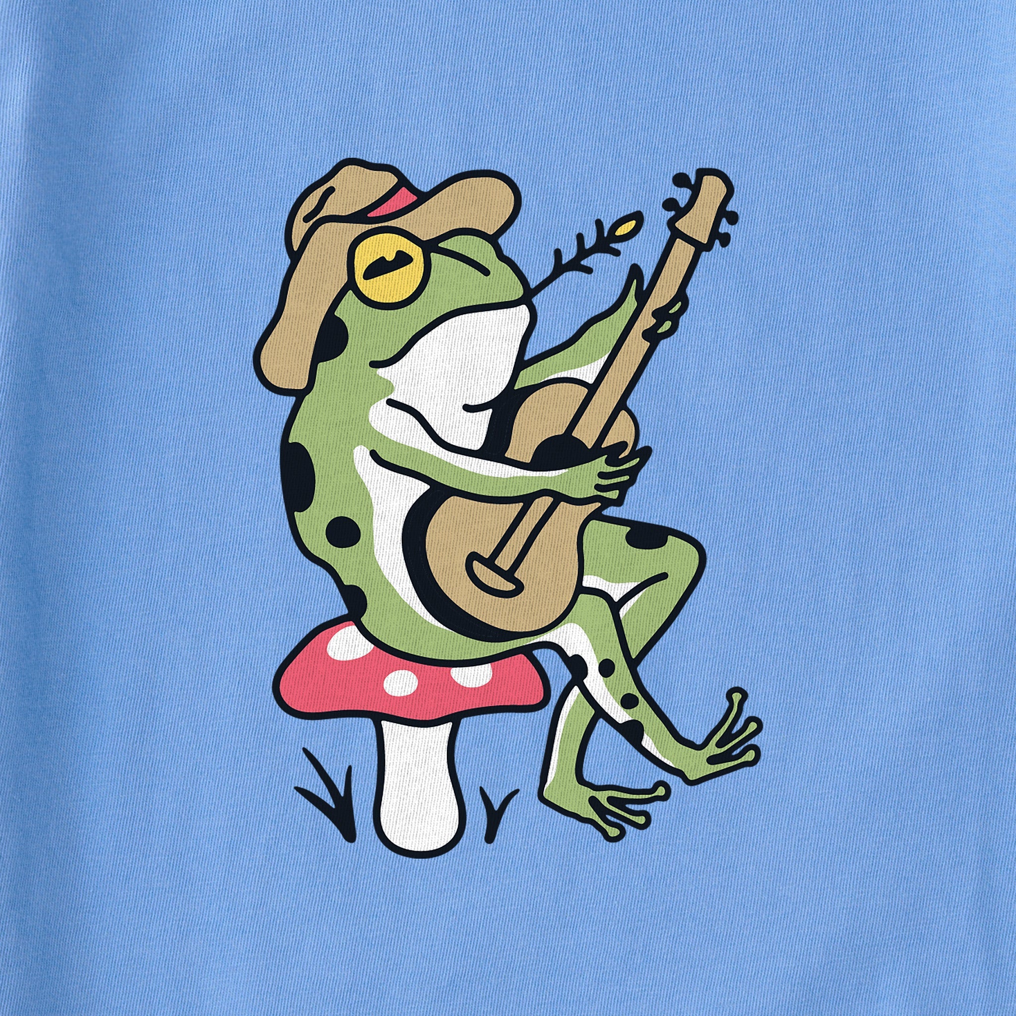Women's Frog Guitar Long Sleeve Crusher Boxy Tee