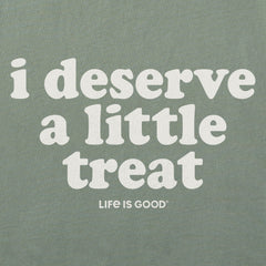 Women's I Deserve A Little Treat Long Sleeve Crusher Boxy Tee