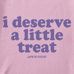 Women's I Deserve A Little Treat Long Sleeve Crusher Boxy Tee