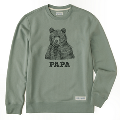 Men's Fineline Papa Bear Simply True Fleece Crew