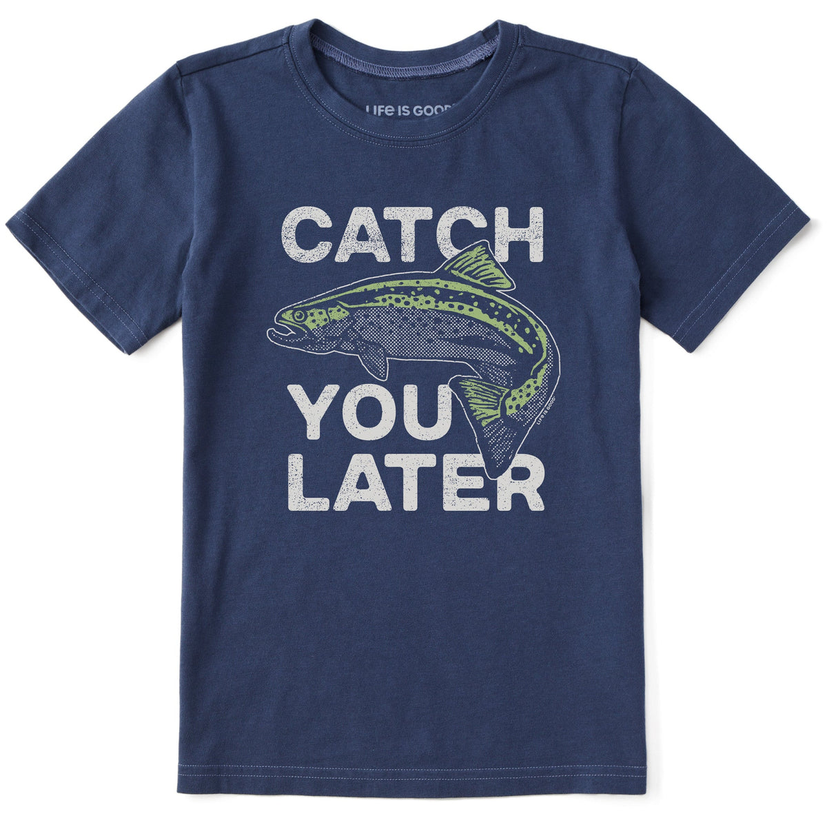 Kids Catch You Later Trout Short Sleeve Crusher Tee