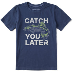 Kids Catch You Later Trout Short Sleeve Crusher Tee