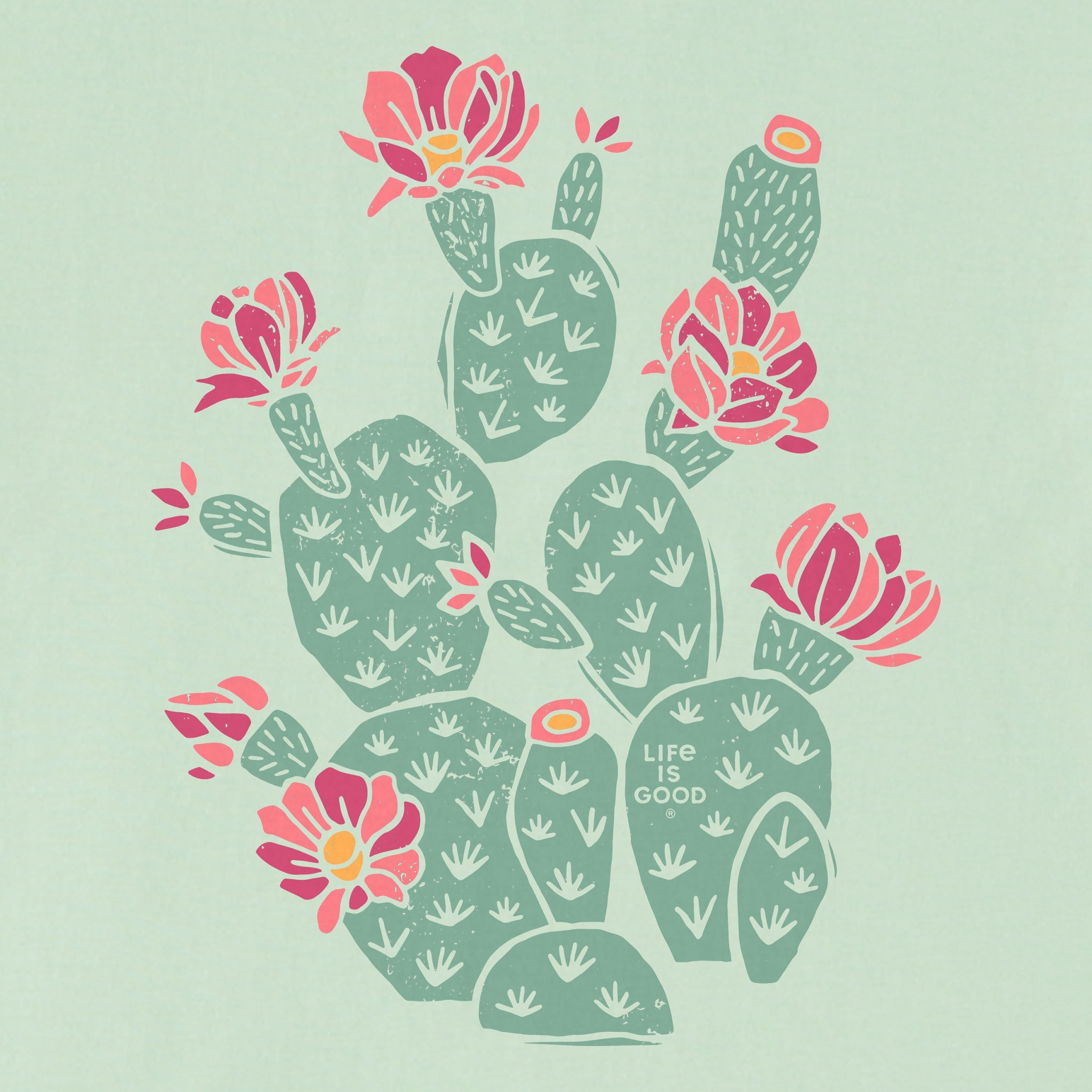 Women's Cactus Flowers Short Sleeve Crusher Tee
