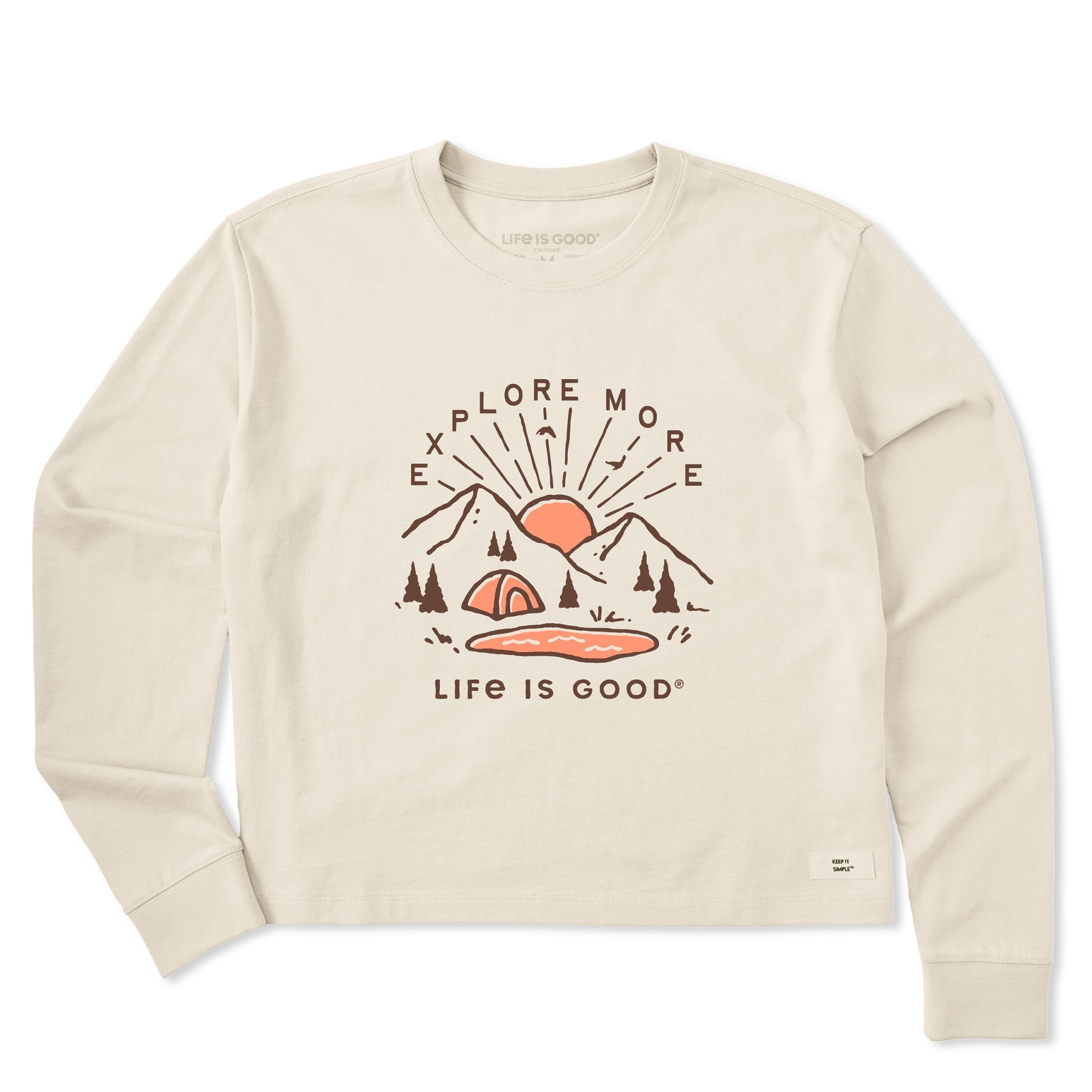 Women's Explore More Sunset Long Sleeve Crusher Boxy Tee