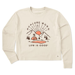 Women's Explore More Sunset Long Sleeve Crusher Boxy Tee