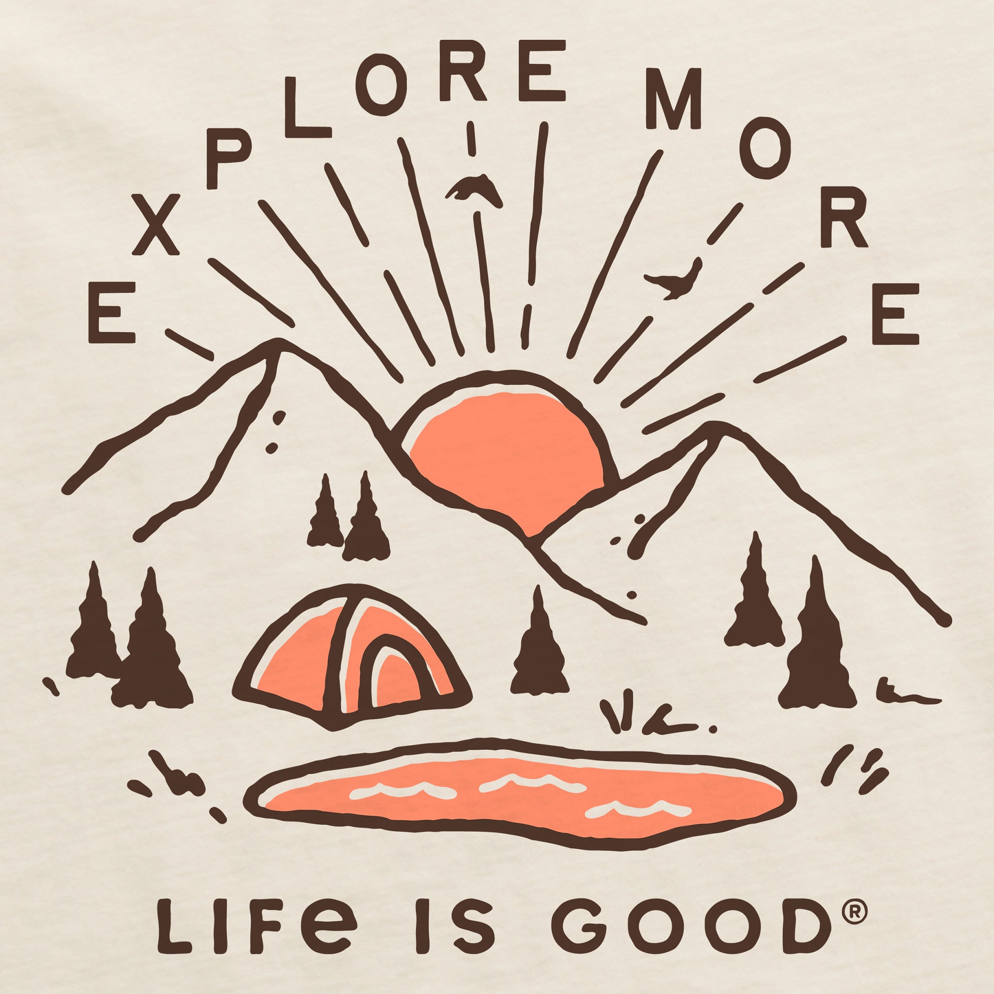 Women's Explore More Sunset Long Sleeve Crusher Boxy Tee