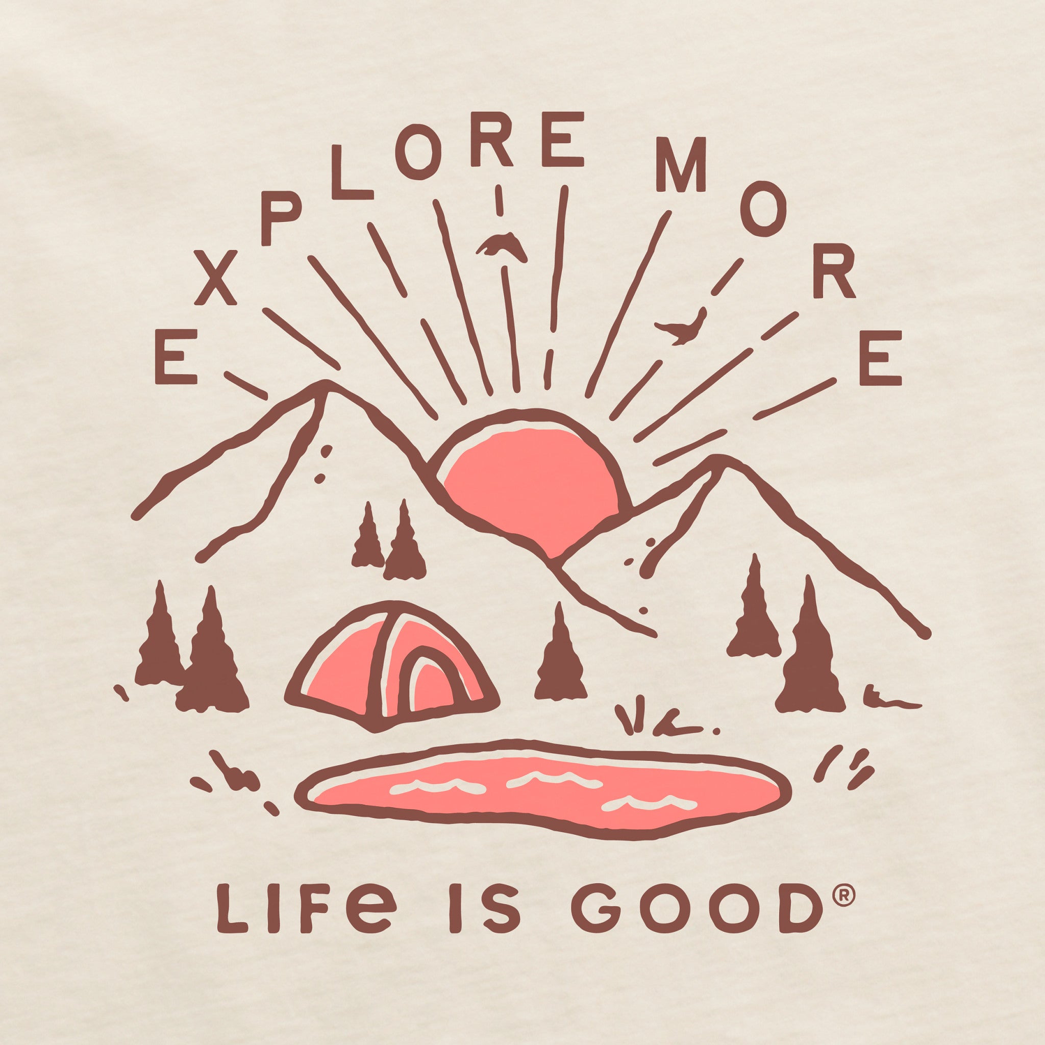 Women's Explore More Sunset Long Sleeve Crusher Boxy Tee