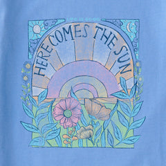 Women's Here Comes The Sun Hippie Long Sleeve Crusher Boxy Tee