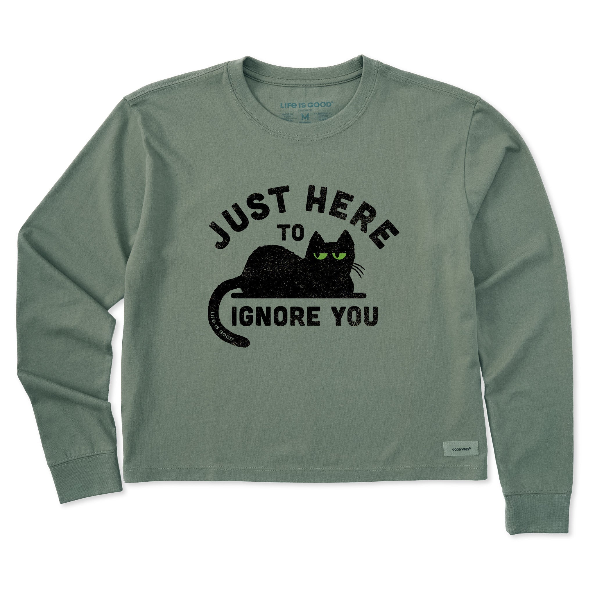 Women's Here to Ignore You Long Sleeve Crusher Boxy Tee