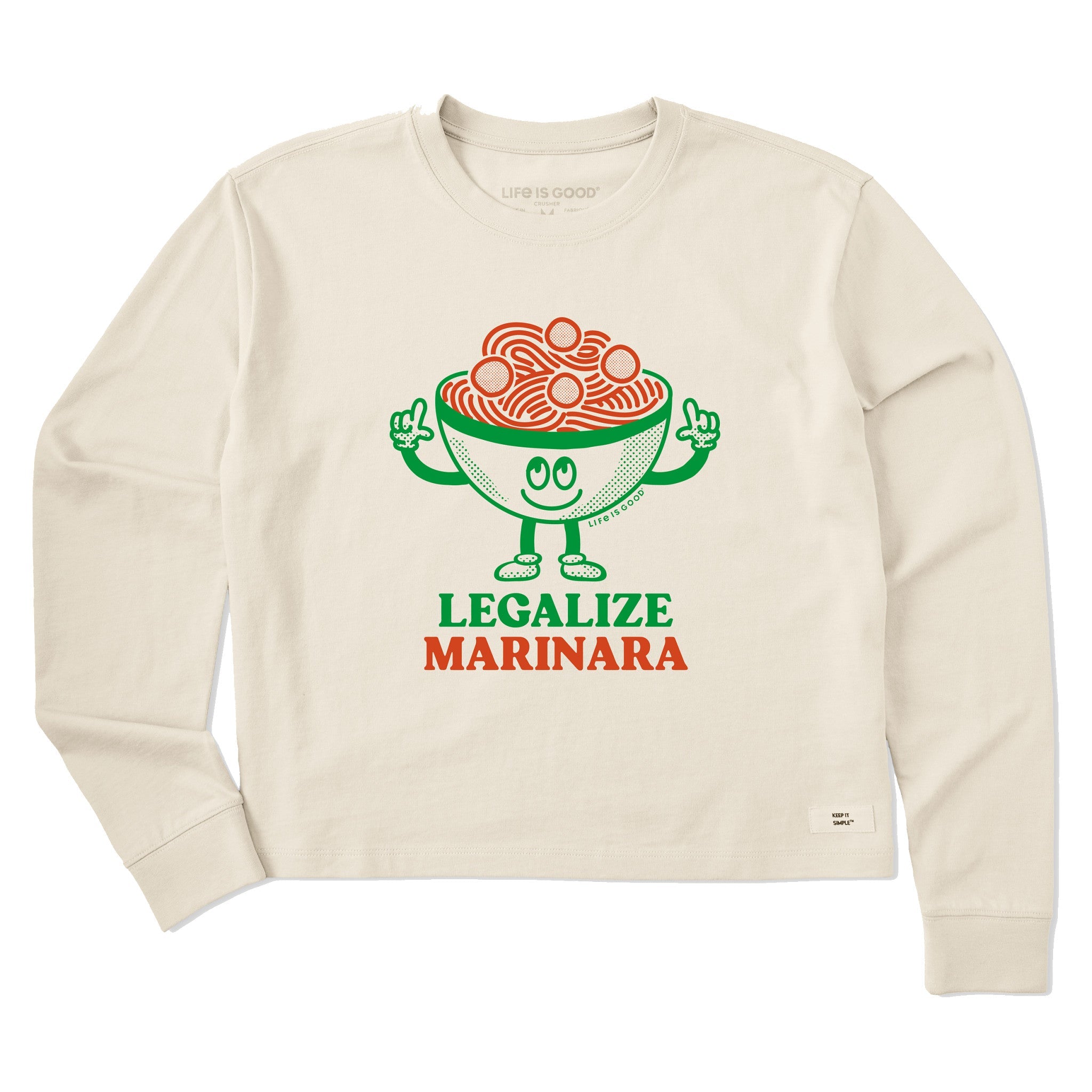 Women's Legalize Marinara Long Sleeve Crusher Boxy Tee