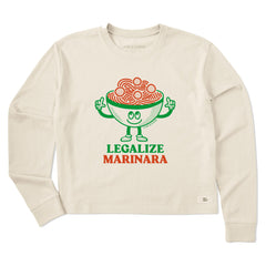 Women's Legalize Marinara Long Sleeve Crusher Boxy Tee