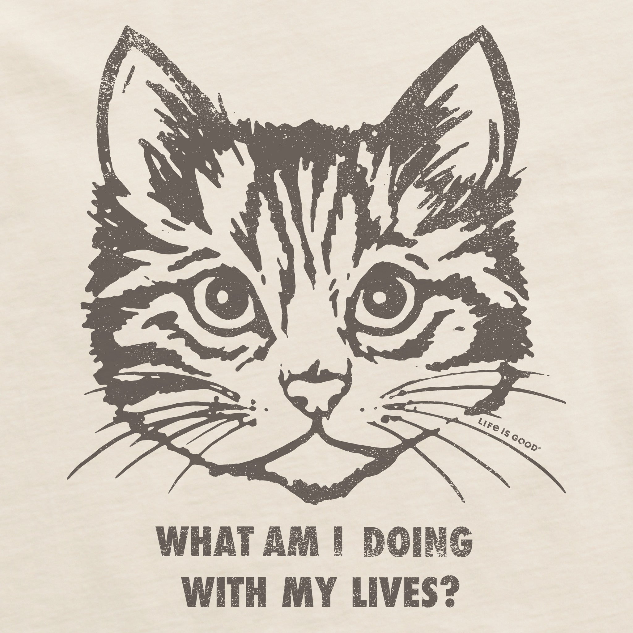 Women's Cat Lives Long Sleeve Crusher Boxy Tee