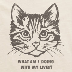Women's Cat Lives Long Sleeve Crusher Boxy Tee
