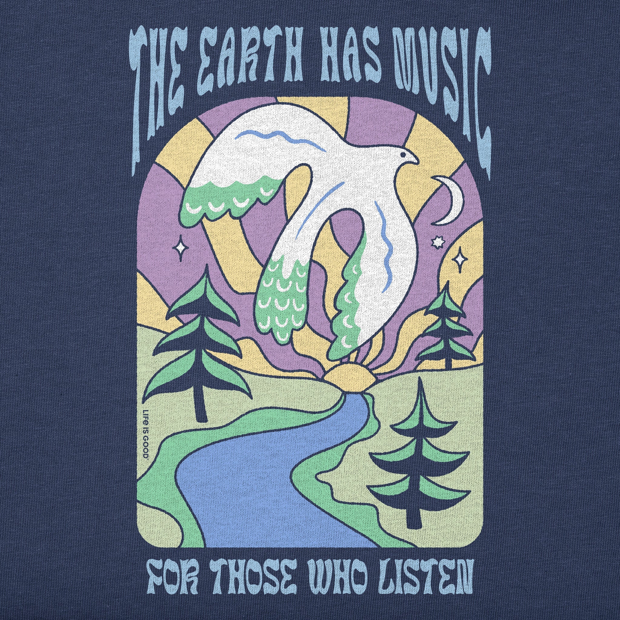 Women's Dove Earth Has Music Long Sleeve Crusher Boxy Tee