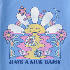Women's Have a Nice Daisy Sunrise Long Sleeve Crusher Boxy Tee