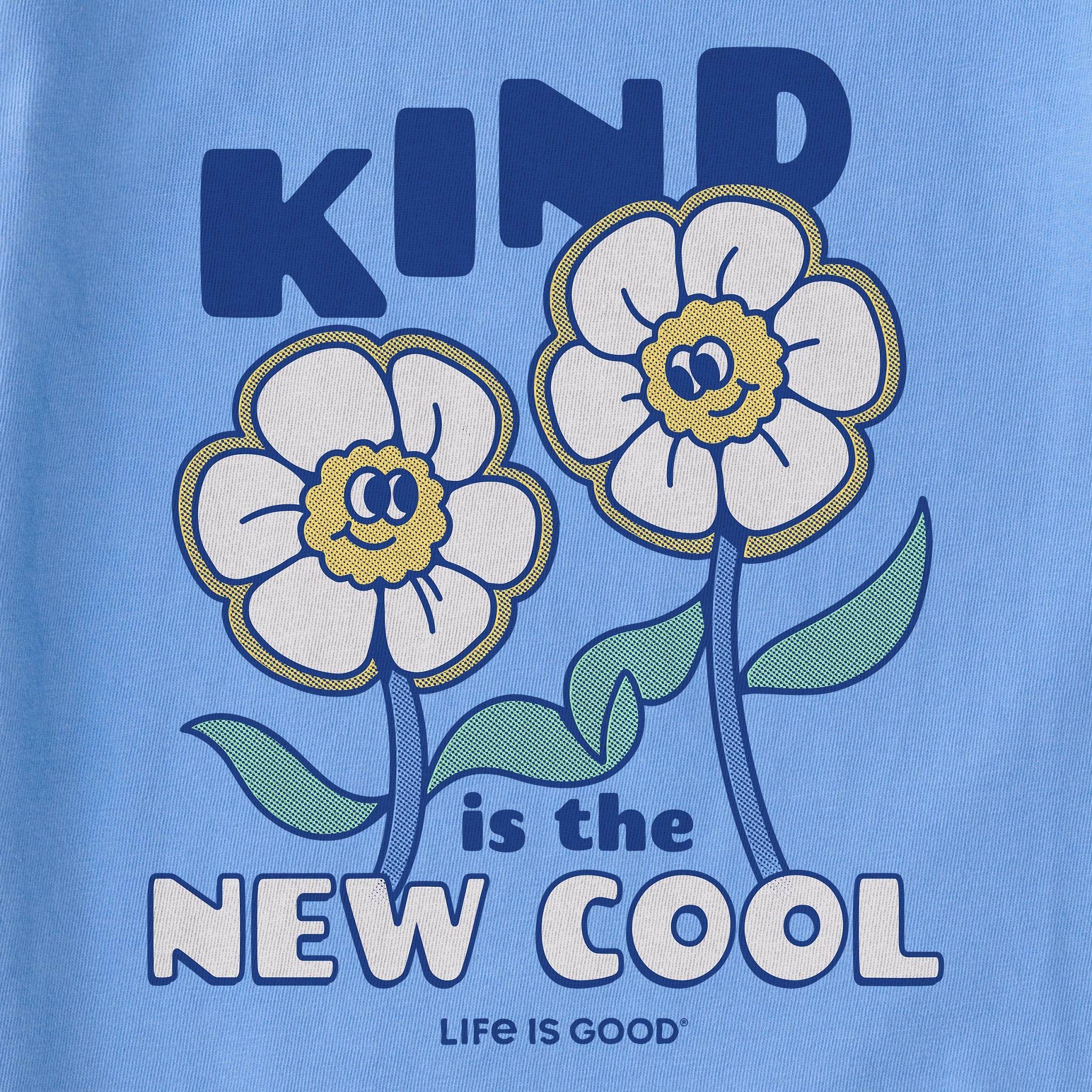 Women's Kind is the New Cool Flowers Long Sleeve Crusher Boxy Tee