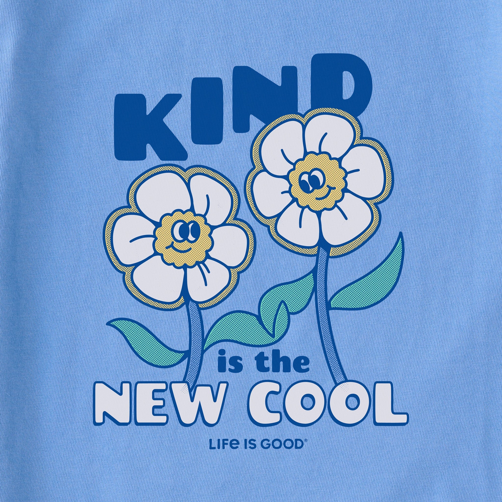 Women's Kind is the New Cool Flowers Long Sleeve Crusher Boxy Tee