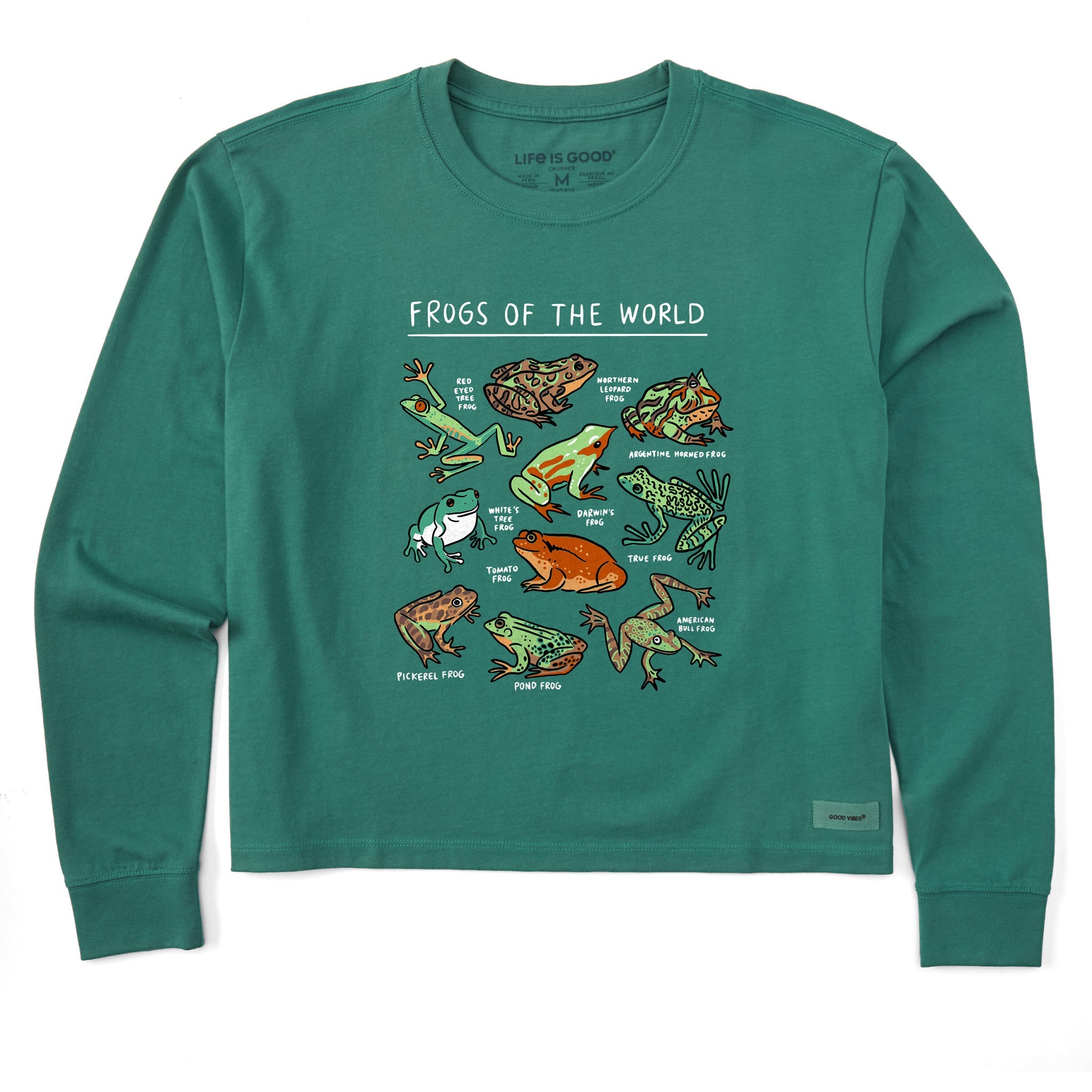 Women's Frogs of the World Long Sleeve Crusher Boxy Tee