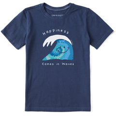 Kids Tie Dye Wave Short Sleeve Crusher Tee