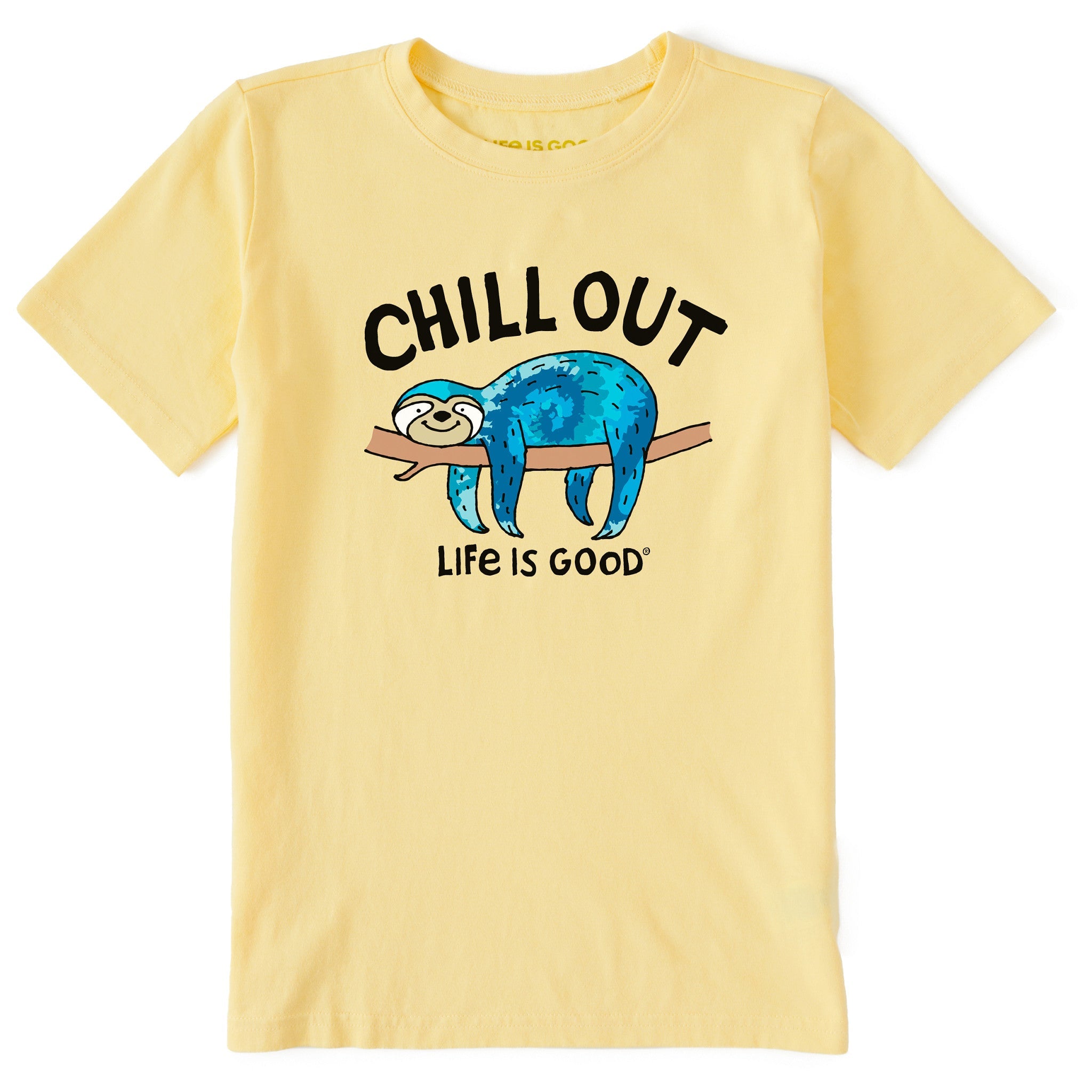 Kids Tie Dye Chill Out Sloth Short Sleeve Crusher Tee