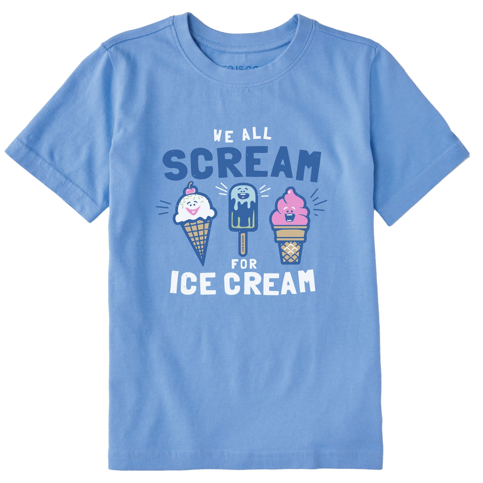 Kids We All Scream for Ice Cream Short Sleeve Crusher Tee