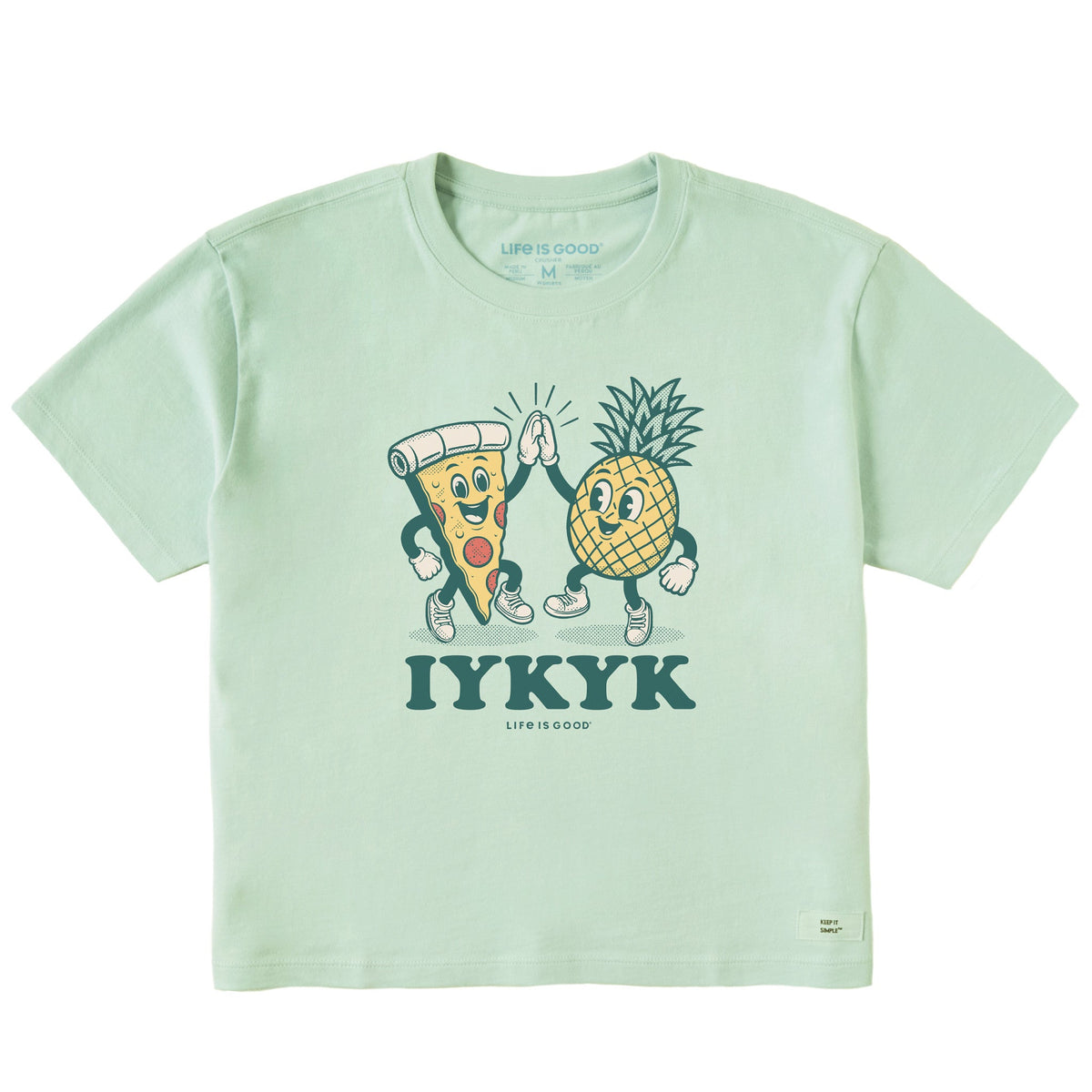 Women's IYKYK Hawaiian Pizza Short Sleeve Crusher Boxy Tee